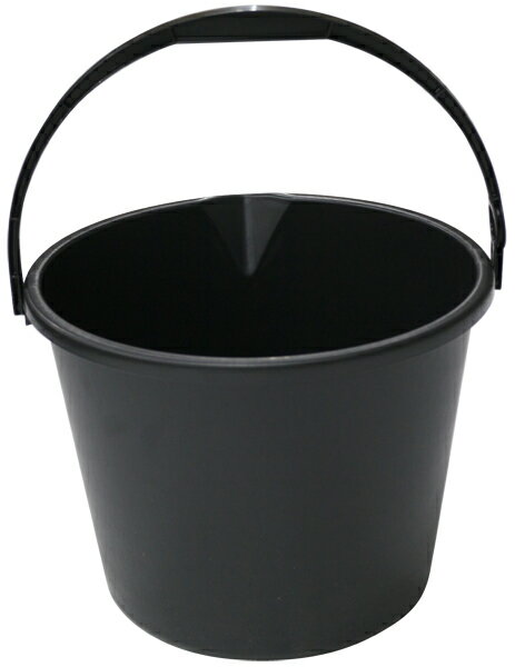 【国産】バケツ 10L (黒)小型ポリバケツ