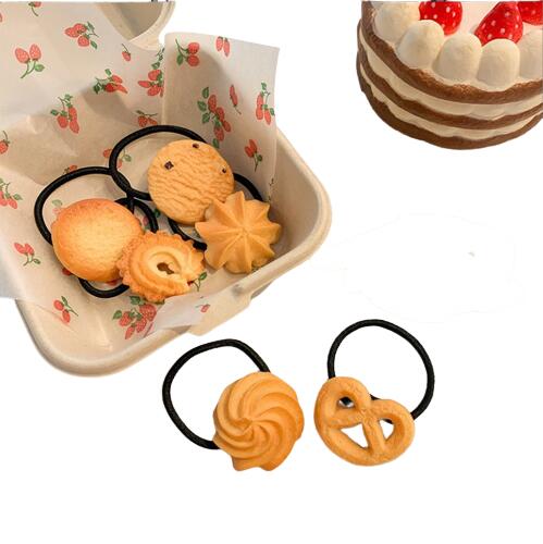 楽天大大　楽天市場店クッキー ヘアゴム 本物そっくり 食品サンプル 模型 6個セット プチギフト プレゼント