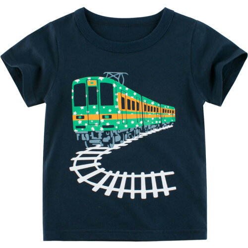 メール便 送料無料電車 鉄道 半袖 Tシャツ キッズ ボーイズ 男の子 ネ...