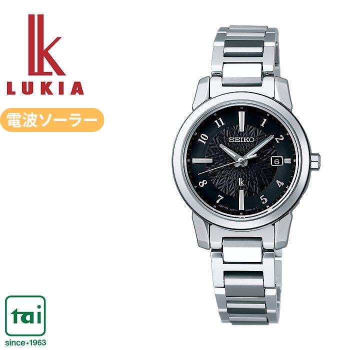 楽天タイ時計店SEIKO LUKIA I collection セイコー ルキア SSQV081 ソーラー 電波 レディース 腕時計 黒 シルバー チタン 耐ニッケルアレルギー アラビア数字 日常生活用強化防水 ビジネス ウオッチ シンプル おしゃれ かわいい きれいめ シック スマート クラシック