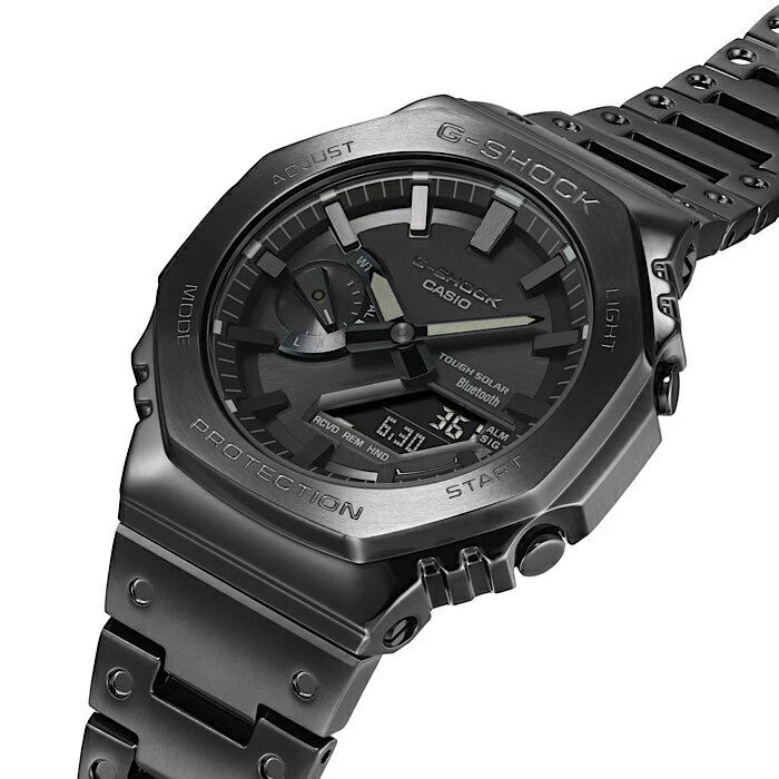 CASIO G-SHOCK 2100 series GM-B2100BD-1AJF フルメタル タフソーラー Bluetooth ワールドタイム 腕時計 黒 ブラック カシオ ジーショック 金属バンド ステンレス メンズ 20気圧防水 ウオッチ シンプル カジュアル スポーティ ビジネス