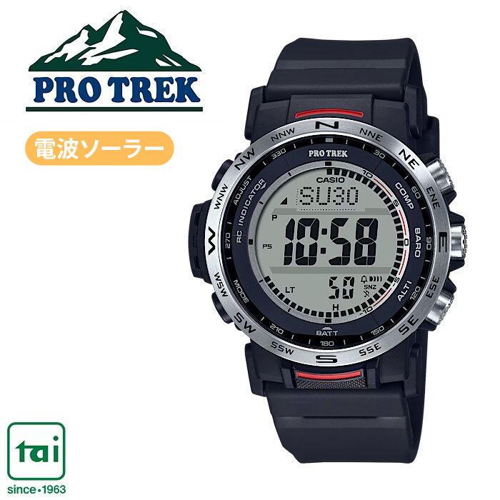 プロトレック CASIO PRO TREK PRW-35-1AJF 腕時計 カシオ プロトレック 黒 ブラック タフソーラー トリプルセンサー 10気圧防水 デジタル 見やすい トレッキング キャンプ ウォッチ カジュアル スポーティ メンズ