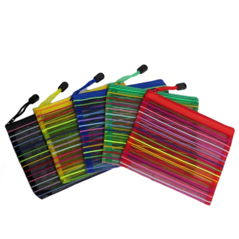 ナイロンポーチ マルチカラー 5枚セット 台湾製