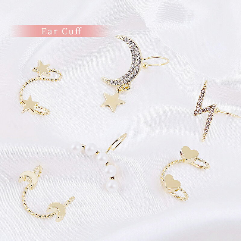 イヤーカフ パール ゴールド 5連パール 片耳用 パール ライン カーブ 金 5連パールイヤーカフ フェイクパール レディース アクセサリー 大人可愛い 大人カ...