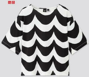 【2020夏最新コラボ】日本未上陸コラボ商品UNIQLO × Marimekkoユニクロ×マリメッコTシャツなみなみブラック