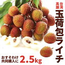 【スーパーセールSS限定クーポン】●送料無料玉荷包ライチ（L玉）便利な2.5kg箱！500gパック5 ...