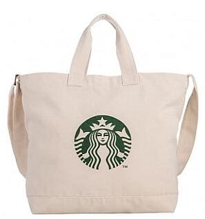 New!!★台湾数量限定商品★台湾スターバックスコーヒーstarbucks coffeeスタバロゴマーク2WAYトートバッグ（帆布）