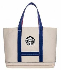 ＜送料無料＞台湾スターバックスコーヒーstarbucks coffeeトリコロール★トートバッグ（帆布）台湾　スタバ　スタバ台湾　台湾スタバ　人気　トート