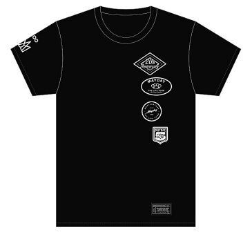 五月天Mayday（メイデイ）[五月天LIFE]20週年全勤 無限黒オフィシャル黒Tシャツ