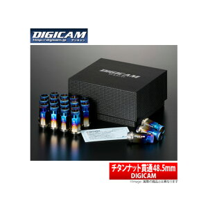 【デジキャン DIGICAM】ニッサン 180SX 等にお勧め チタンナット 貫通ナット M12-P1.25 16個セット（4穴車・1台分） 48.5mm 型式等：RPS13/KRPS13 品番：TNK12-DIGICAM16