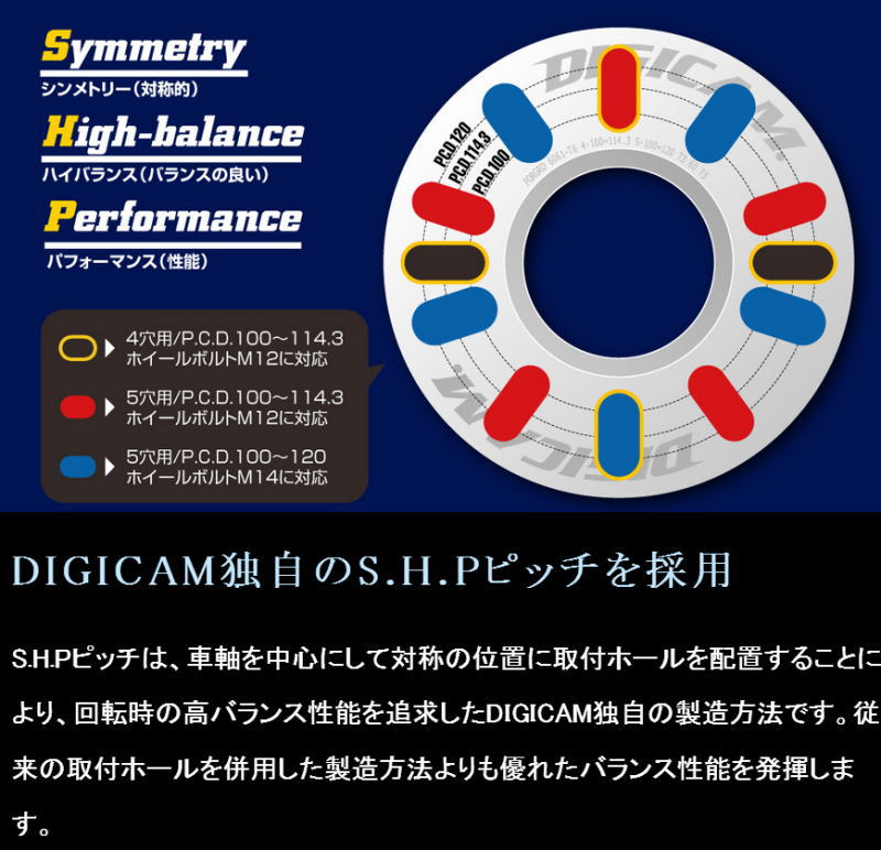 【デジキャン/DIGICAM】KSPEC シビックタイプR 等にお勧め ハブリング付スペーサー PCD100～114.3/4・5穴共通 厚さ3mm ハブ外径73mm－内径64mm 2枚セット 型式等：EK9 品番：HRSP0010