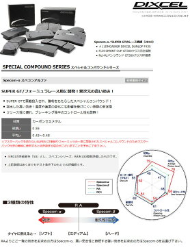 【ディクセル/DIXCEL】Specom-α スペコンアルファタイプ フロント用 ブレーキパッド レガシィ ツーリングワゴン BP5 などにお勧め 品番：361077