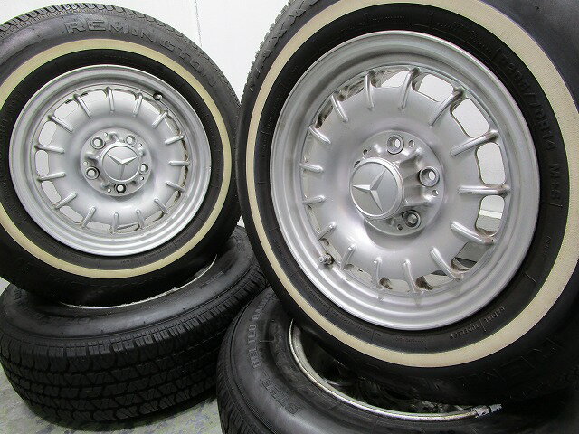 14インチ ベンツクラシック純正 205-70R14/215-70R14 PCD:112 6.5J 30 中古タイヤホイール4本セット 送料無料(GMA-0134)【中古】