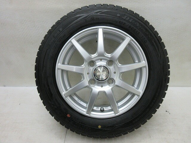 13インチ 軽自動車に 135/80R13 PCD:100 4J+42 トッポ/ミニカ等 中古タイヤホイール【4本セット】 送料無料(SA13-1888)【中古】