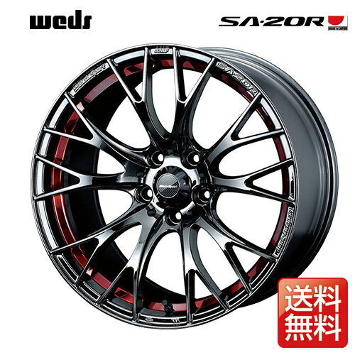 weds ウェッズ ウェッズスポーツ SA-20R 18インチ リム幅7.5J インセット45 5穴 PCD114.3 RLC(レッドライトクローム) アルミホイール 1ピース