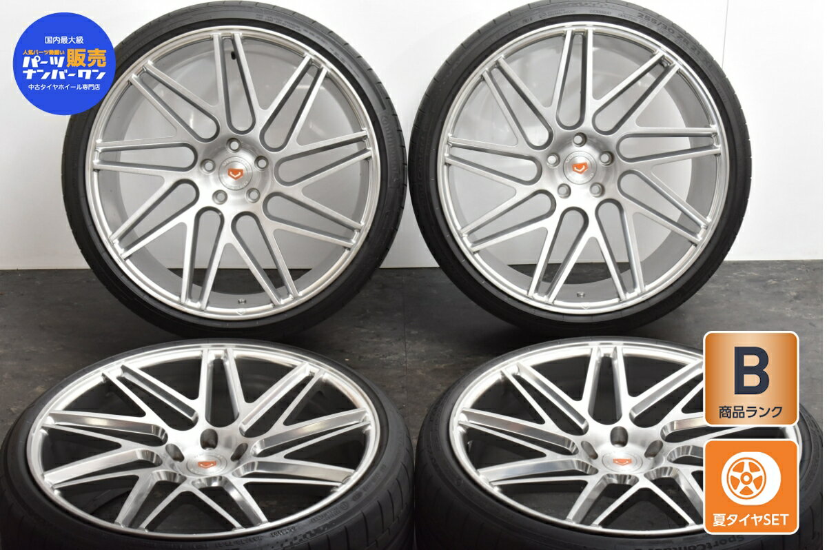 中古 VOSSEN タイヤホイールセット 4本セット 21インチ 9.5J +42 +35 PCD 112 255/30ZR21 93Y【 コンチネンタル 製 タイヤ付き】