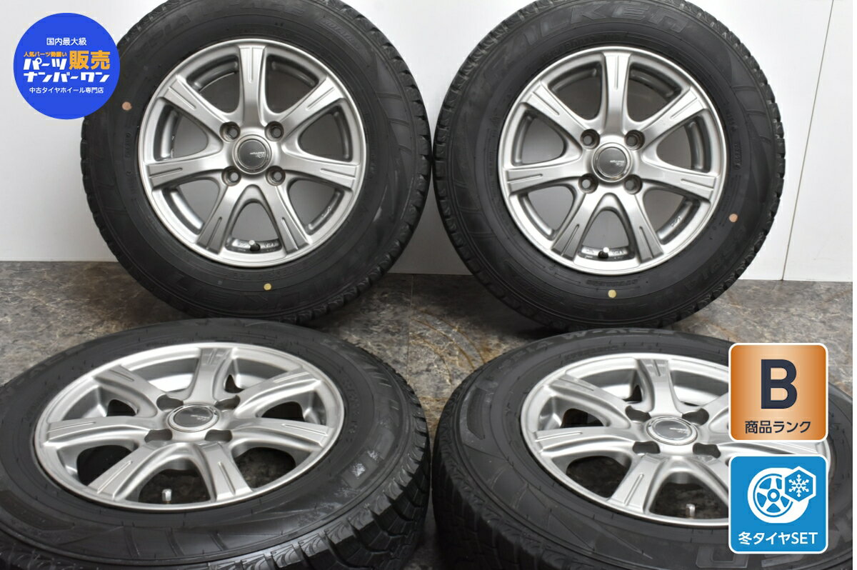 中古 YFC スタッドレスタイヤホイールセット 4本セット 13インチ 5J +35 PCD 100 155/80R13 79S【 ファルケン 製 スタッドレスタイヤ付き】