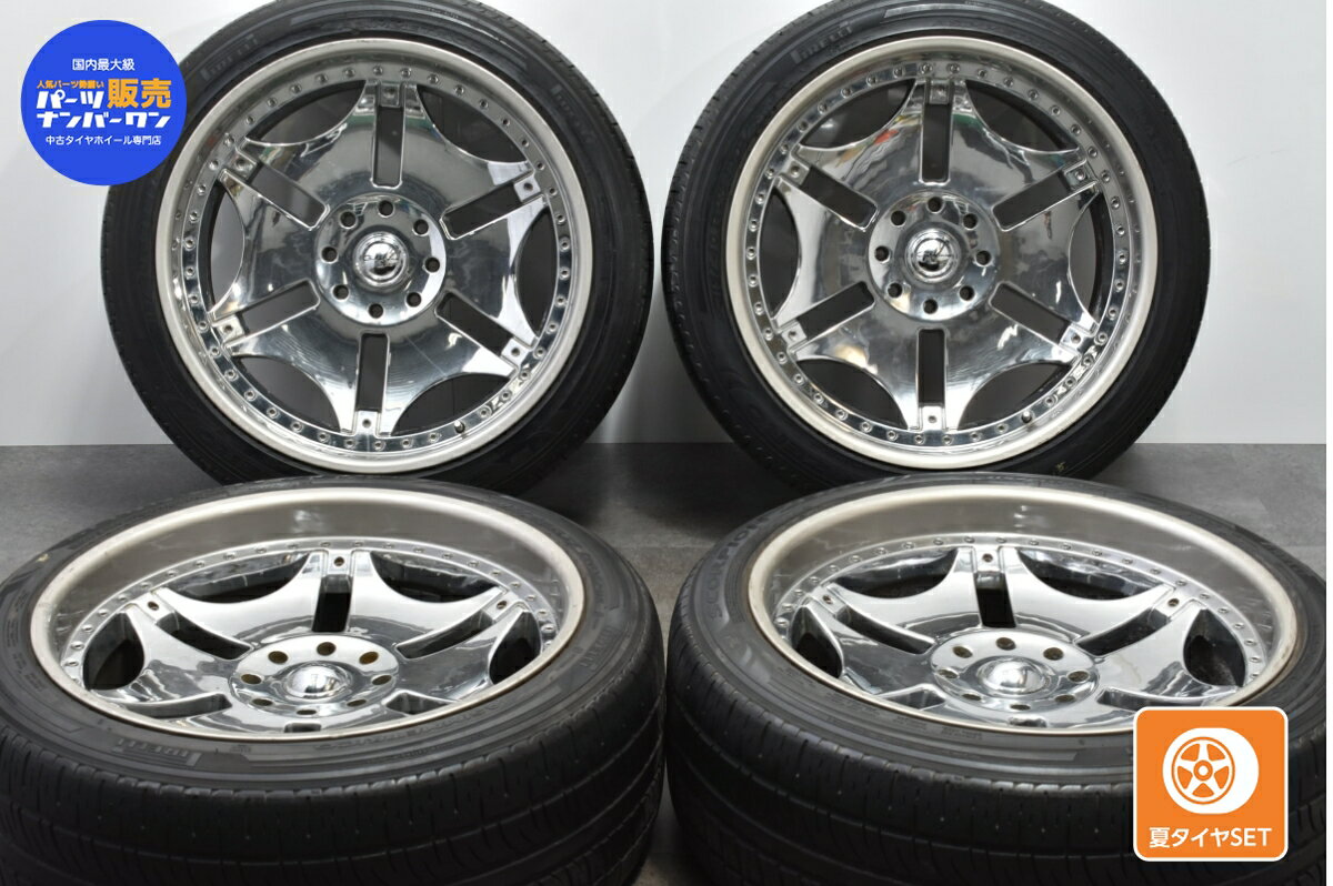 中古 ジオバンナ タイヤホイールセット 4本セット 25インチ 12J +10 PCD xxx 315/40R25 120V【 ピレリ 製 タイヤ付き】