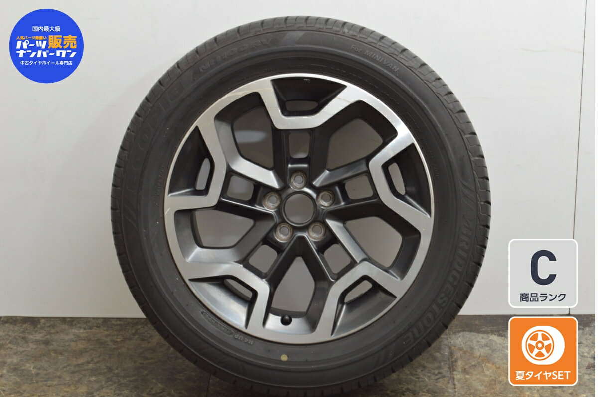 中古 スバル 純正 タイヤホイールセット 1本セット 17インチ 7J +48 PCD 100 225/55R17 101V【 ブリヂストン 製 タイヤ付き】