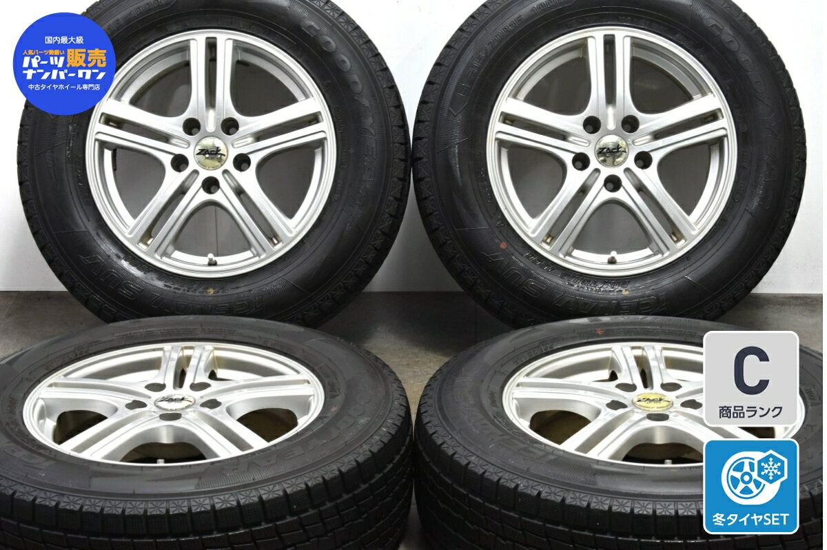 中古 JAPAN三陽 スタッドレスタイヤホイールセット 4本セット 16インチ 6.5J +38 PCD 114.3 215/70R16 100Q【 グッドイヤー 製 スタッドレスタイヤ付き】