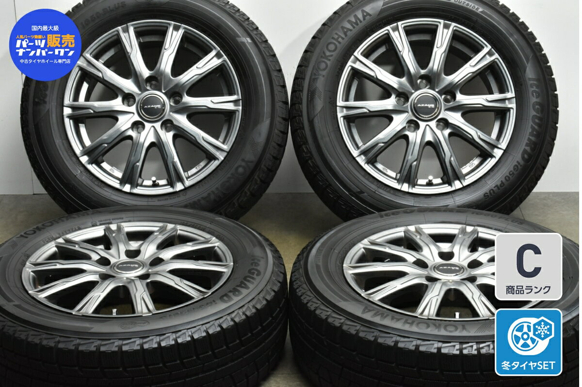 中古 トピー スタッドレスタイヤホイールセット 4本セット 15インチ 6J +43 PCD 114.3 195/65R15 91Q【 ヨコハマ 製 スタッドレスタイヤ付き】