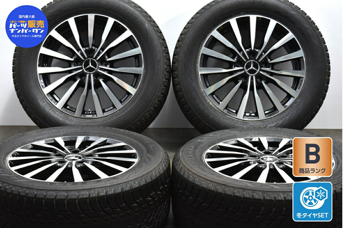 中古 阿部商会 スタッドレスタイヤホイールセット 4本セット 19インチ 8.5J +52 PCD 130 275/55R19 115R【 ノキアン 製 スタッドレスタイヤ付き】