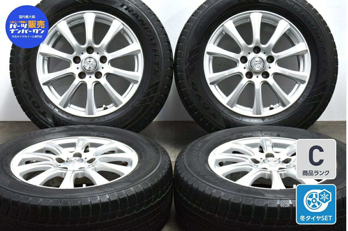 中古 Weds スタッドレスタイヤホイールセット 4本セット 16インチ 6.5J +40 PCD 114.3 215/65R16 98Q【 トーヨー 製 スタッドレスタイヤ付き】