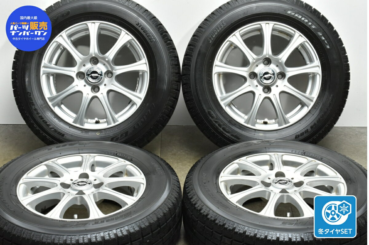 中古 オートパーツジャパン スタッドレスタイヤホイールセット 4本セット 14インチ 5.5J +42 PCD 100 185/70R16 88Q【 トーヨー 製 スタッドレスタイヤ付き】