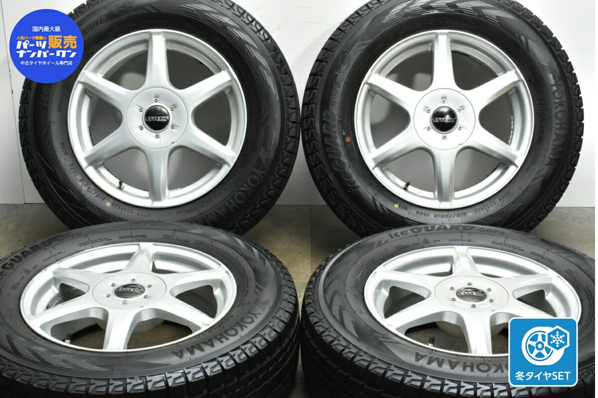 中古 社外 スタッドレスタイヤホイールセット 4本セット 16インチ 6.5J +35 PCD 100/114.3mm マルチ 215/70R16 100Q【 ヨコハマ 製 スタッドレスタイヤ付き】