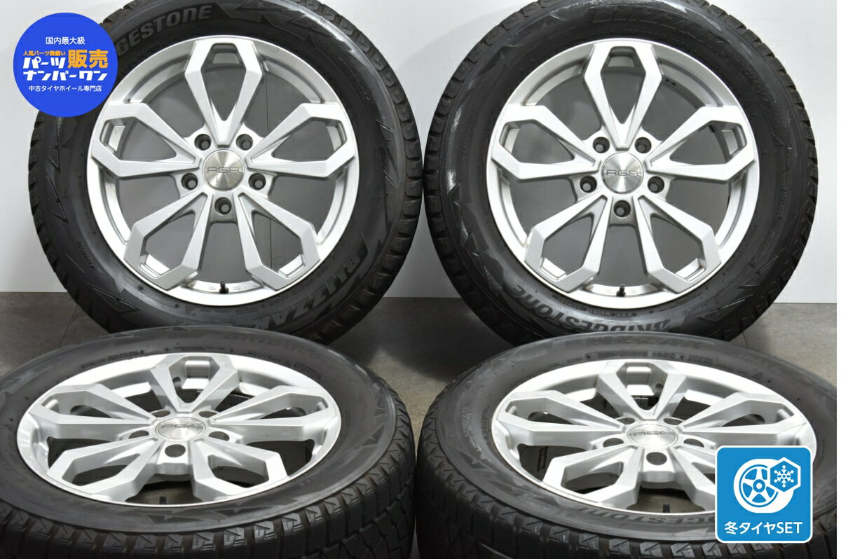 中古 TAS スタッドレスタイヤホイールセット 4本セット 18インチ 8J +58 PCD 130 255/55R18 109Q【 ブリヂストン 製 スタッドレスタイヤ付き】