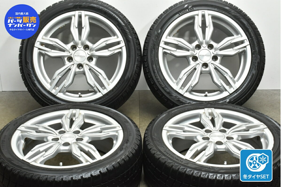 中古 ユーロバーン VTX スタッドレスタイヤホイールセット 4本セット 17インチ 7J +48 PCD 108 225/45R17 91Q【 ヨコハマ 製 スタッドレスタイヤ付き】