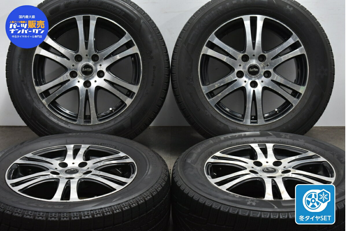 中古 ホットスタッフ スタッドレスタイヤホイールセット 4本セット 16インチ 6.5J +53 PCD 114.3 215/60R16【 ブリヂストン クムホ 製 スタッドレスタイヤ付き】