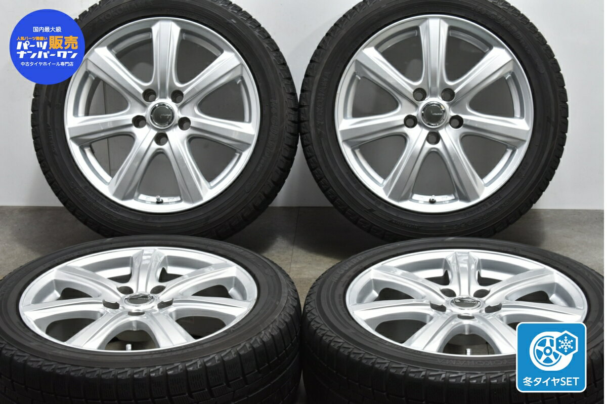 中古 YFC スタッドレスタイヤホイールセット 4本セット 17インチ 7J +38 PCD 114.3 215/50R17 91Q【 ヨコハマ 製 スタッドレスタイヤ付き】