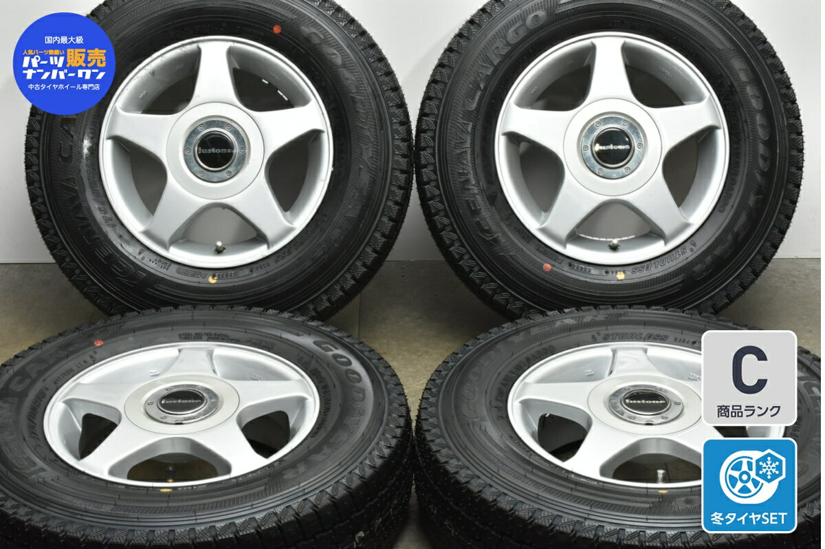 中古 社外 スタッドレスタイヤホイールセット 4本セット 13インチ 5J +35 PCD 100/114.3mm マルチ 175/80R13 97/95N LT【 グッドイヤー 製 スタッドレスタイヤ付き】