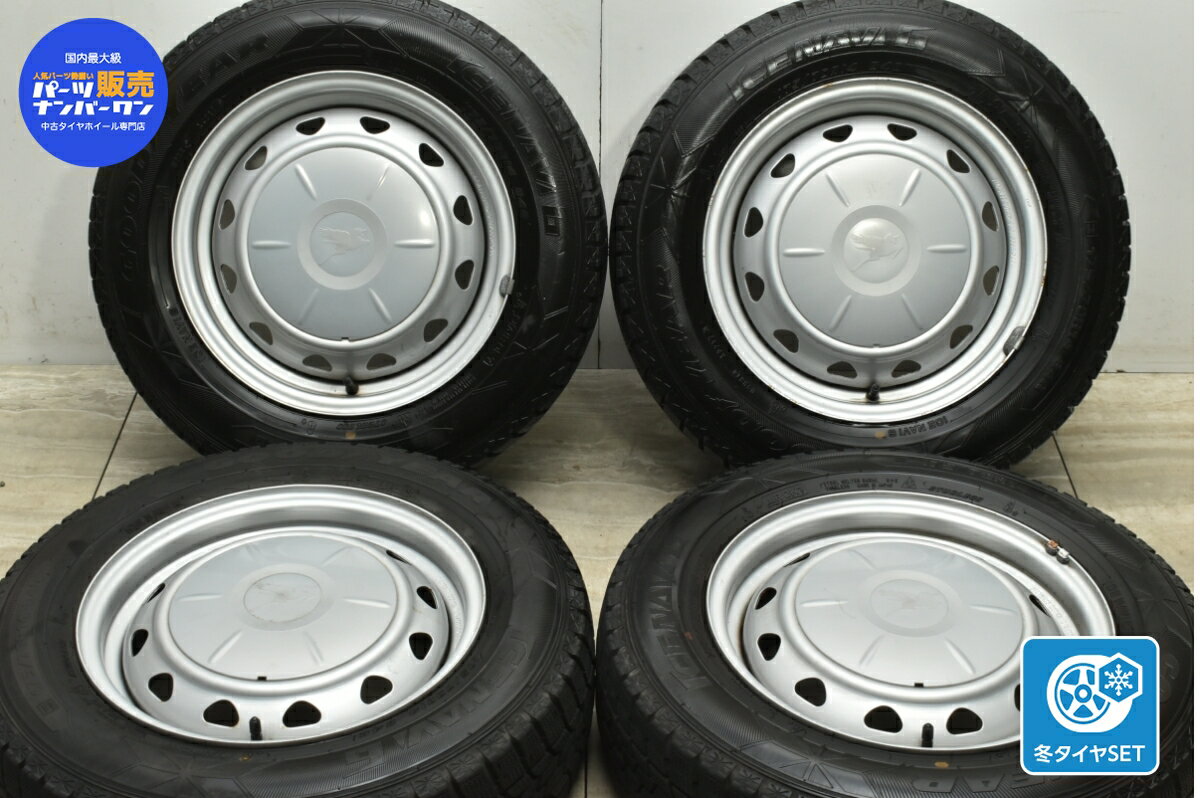 中古 Weds スタッドレスタイヤホイールセット 4本セット 14インチ 5.5J +40 PCD 100/114.3mm マルチ 175/70R14 84Q【 グッドイヤー 製 スタッドレスタイヤ付き】