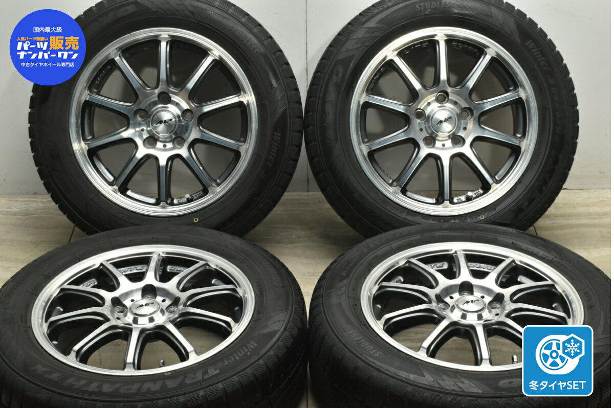 中古 トピー スタッドレスタイヤホイールセット 4本セット 16インチ 6.5J +55 PCD 114.3 205/60R16 92Q【 トーヨー 製 スタッドレスタイヤ付き】