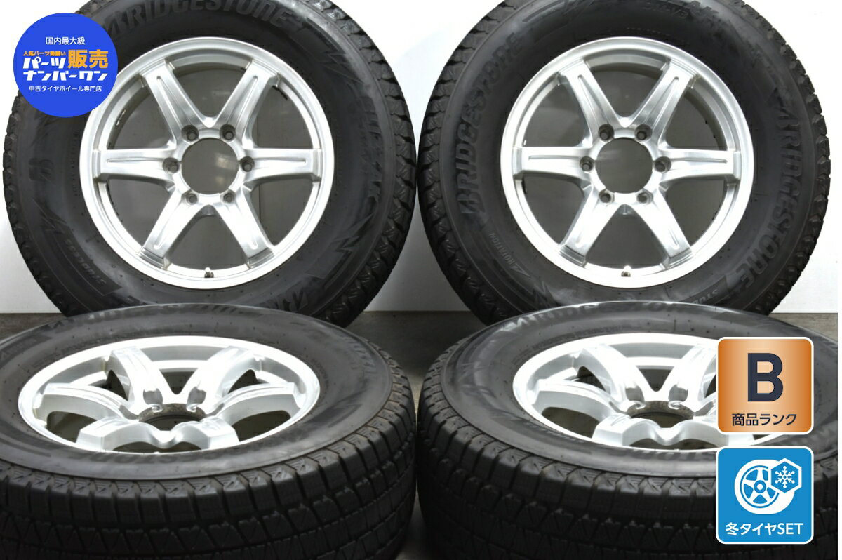 中古 TWS スタッドレスタイヤホイールセット 4本セット 17インチ 7.5J +35 PCD 139.7 265/65R17 112Q【 ブリヂストン 製 スタッドレスタイヤ付き】