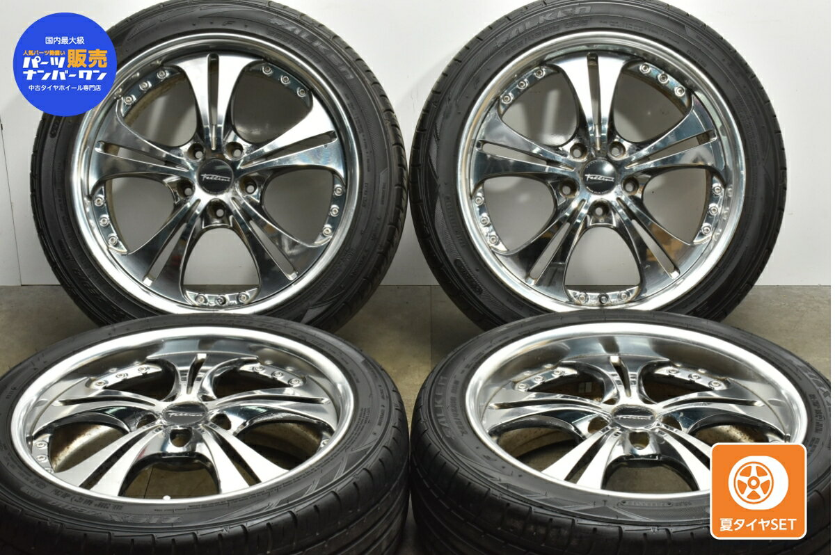 中古 SSR タイヤホイールセット 4本セット 18インチ 7.5J +45 PCD 114.3 225/45R18 95W【 ファルケン 製 タイヤ付き】