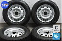 中古 トピー スタッドレスタイヤホイールセット 4本セット 12インチ 4B +40（実測） PCD マルチ 100/110/114.3 145R12 LT 6PR【 ブリヂストン 製 スタッドレスタイヤ付き】