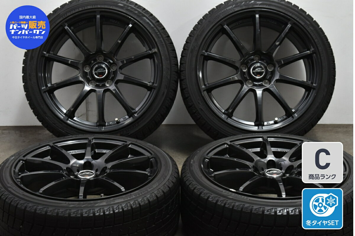 中古 MID スタッドレスタイヤホイールセット 4本セット 18インチ 8J +45 PCD 114.3 225/40R18 92Q【 ヨコハマ 製 スタッドレスタイヤ付き】