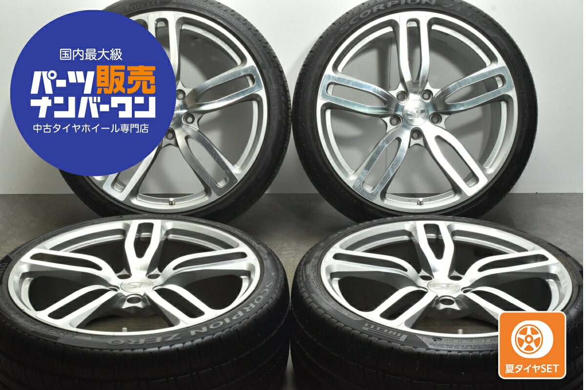 中古 スポーツテクニック タイヤホイールセット 4本セット 22インチ 10J +55 PCD 130 265/35ZR22 102W【 ピレリ 製 タイヤ付き】