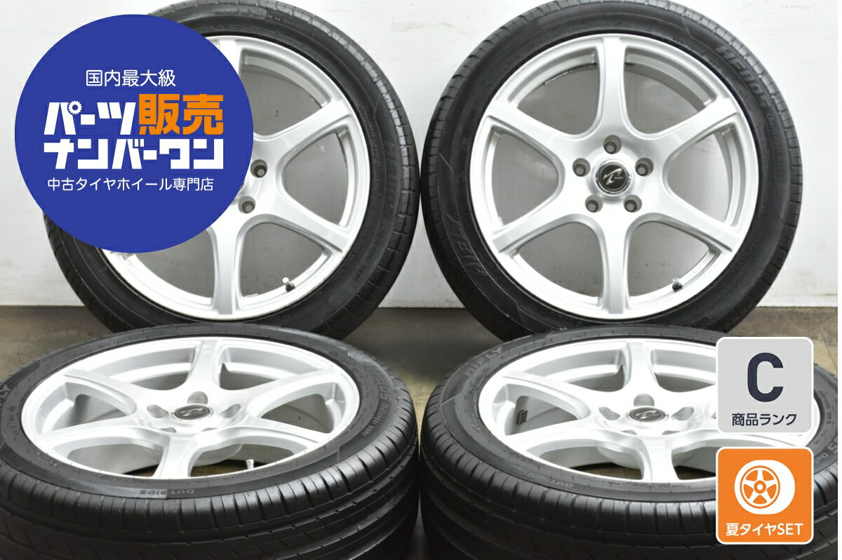中古 タイヤホイールセット 4本セット 18インチ 7.5J×18+38 PCD 114.3 235/45R18 98W【 HIFLY 製 タイヤ付き】
