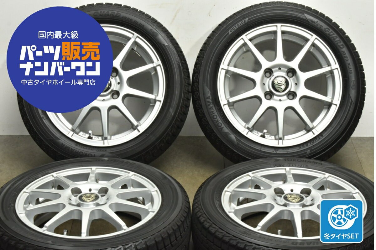 中古 レアマイスター スタッドレスタイヤホイールセット 4本セット 14インチ 4.5J×14+43 PCD 100 155/65R14 75Q【 ヨコハマ 製 スタッドレスタイヤ付き】
