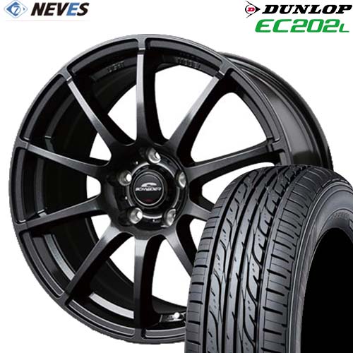 サマータイヤ&ホイールセット 【185/65R15 88S 2022～2023年製 DUNLOP(ダンロップ) EC202L 15x6.0J 5H SCHNEIDER STAG ストロングガンメタ】 取り寄せ商品 欠品時はご連絡