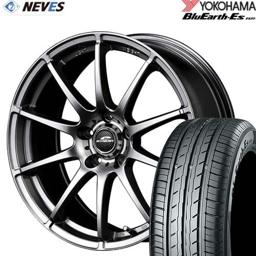 サマータイヤ&ホイールセット 【185/65R15 88S 2022～2023年製 YOKOHAMA(ヨコハマ) BluEarth-Es ES32 15x6.0J 5H SCHNEIDER STAG メタリックグレー】 取り寄せ商品 欠品時はご連絡