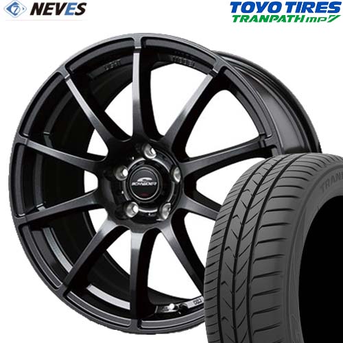 サマータイヤ&ホイールセット 【185/65R15 88H 2022～2023年製 TOYO(トーヨー) TRANPATH mp7 15x6.0J 5H SCHNEIDER STAG ストロングガンメタ】 取り寄せ商品 欠品時はご連絡