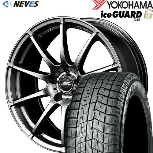 スタッドレスタイヤ&ホイールセット 【215/50R17 91Q 2022～2023年製 YOKOHAMA(ヨコハマ) ice GUARD iG60 17x7.0J 5H SCHNEIDER STAG ..