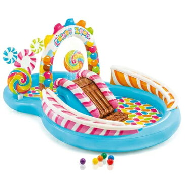【INTEX】キャンディプレイセンター 57149 子供用ビニールプール/すべり台付きプール/水遊び/インテックス