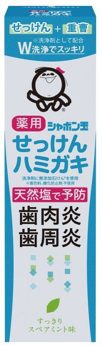 ■【ムソー】シャボン玉薬用せっけんハミガキ 80g