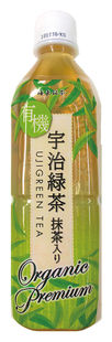 ●【オーサワ】有機宇治緑茶・抹茶入り(ペットボトル)　500ml